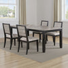 Elina 5pc Extendable Dining Table with 4 Chairs | Farmhouse Gray, Black