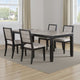 Elina 5pc Extendable Dining Table with 4 Chairs | Farmhouse Gray, Black
