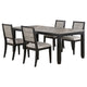 Elina 5pc Extendable Dining Table with 4 Chairs | Farmhouse Gray, Black