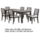 Elina 7pc Extendable Dining Table with 6 Chairs | Farmhouse Gray Black BM338016