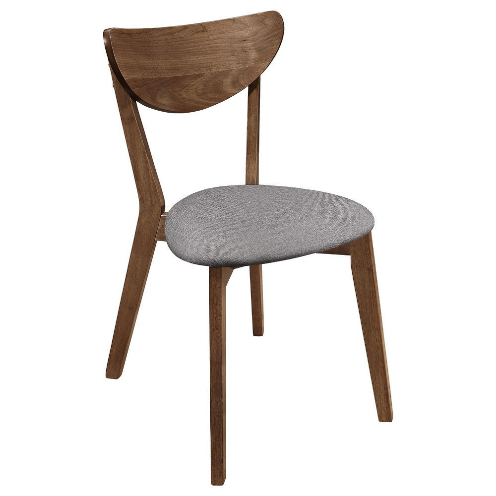 Relo 5pc Extendable Dining Table and 4 Chairs | Walnut Brown | Gray BM338022