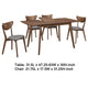 Relo 5pc Extendable Dining Table and 4 Chairs | Walnut Brown | Gray BM338022