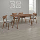 Relo 5pc Extendable Dining Table and 4 Chairs | Walnut Brown | Gray