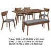 Relo 6pc Extendable Dining Table | Bench | 4 Chairs | Walnut Brown & Gray BM338023