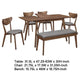 Relo 6pc Extendable Dining Table | Bench | 4 Chairs | Walnut Brown & Gray BM338023