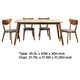 Pero 5pc Dining Table and 4 Chairs | Walnut Brown | White Faux Marble BM338024