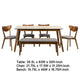Pero 6pc Dining Table Bench & 4 Chairs | White Faux Marble | Brown BM338025