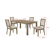 Scott 5pc Dining Table and 4 Ladderback Chairs | Brushed Brown BM338028