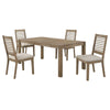Scott 5pc Dining Table and 4 Ladderback Chairs | Brushed Brown