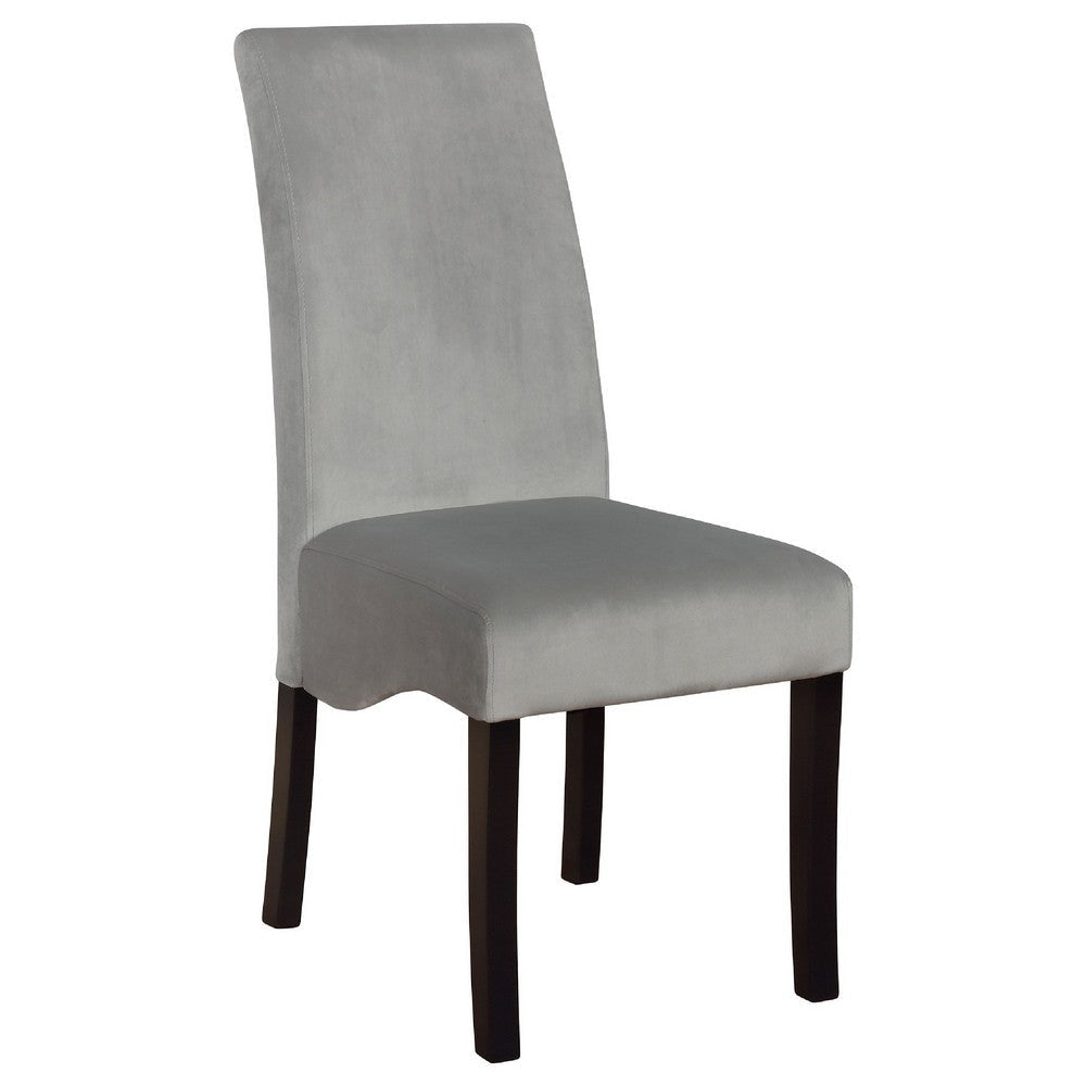 Tela 7pc Dining Table and 6 Chairs Set | Black Pedestal Base | Gray BM338031