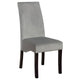 Tela 7pc Dining Table and 6 Chairs Set | Black Pedestal Base | Gray BM338031