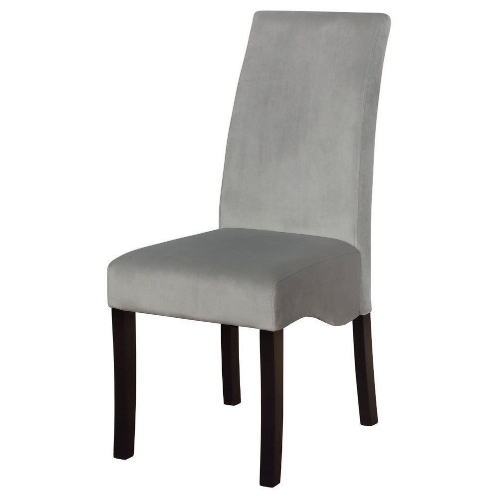 Tela 7pc Dining Table and 6 Chairs Set | Black Pedestal Base | Gray BM338031