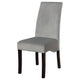 Tela 7pc Dining Table and 6 Chairs Set | Black Pedestal Base | Gray BM338031