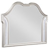 Nive Dresser Mirror, Silver Wood Frame, Double Arch Top, 40"