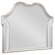 Nive Dresser Mirror, Silver Wood Frame, Double Arch Top, 40"