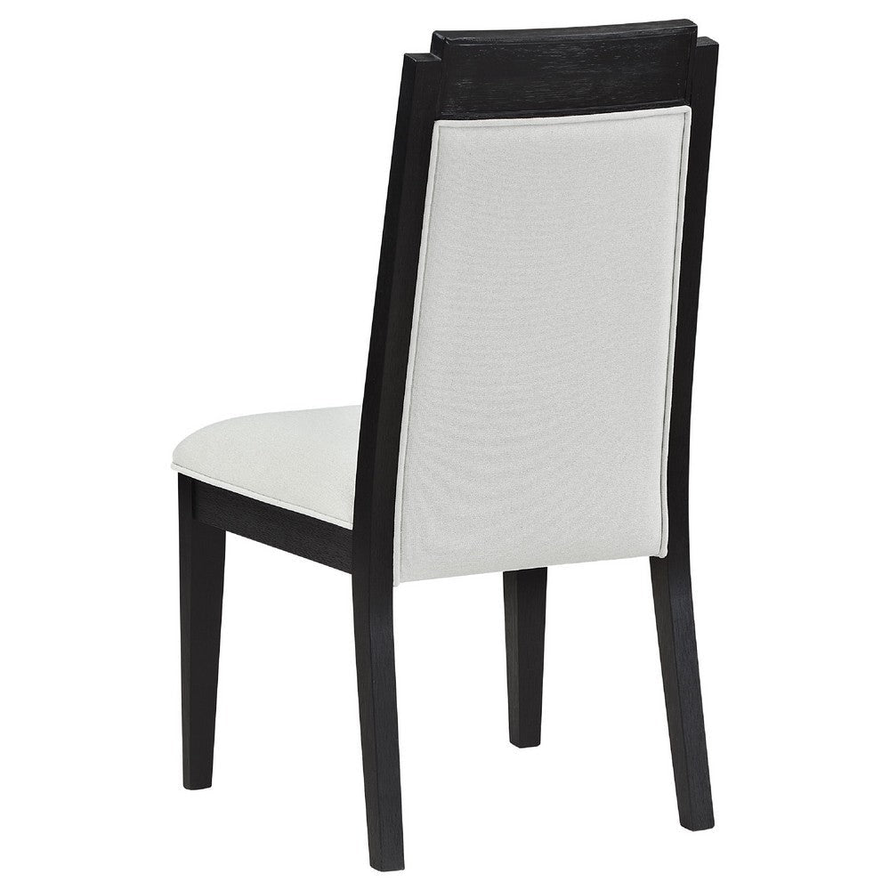 Jack 7-Piece Extension Dining Table Set 6 Chairs Black Wood Finish BM338036