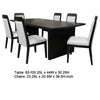 Jack 7-Piece Extension Dining Table Set 6 Chairs Black Wood Finish BM338036
