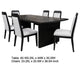 Jack 7-Piece Extension Dining Table Set 6 Chairs Black Wood Finish BM338036