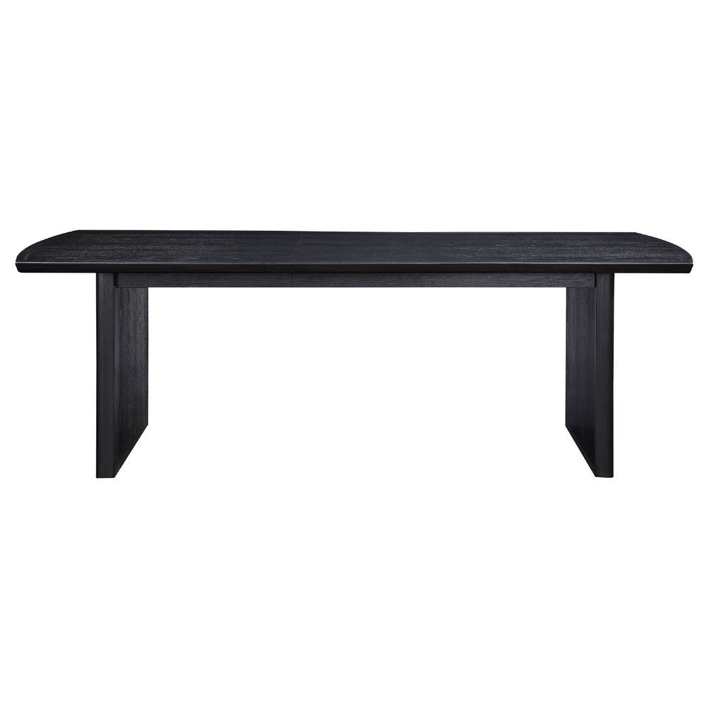 Jack 9-Piece Extension Dining Table Set 8 Chairs Black Wood Finish BM338037