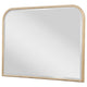 Lno Dresser Mirror, Beige Oak Wood Frame, Rectangular Shape, 36"