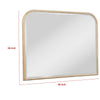 Lno Dresser Mirror, Beige Oak Wood Frame, Rectangular Shape, 36"