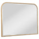Lno Dresser Mirror, Beige Oak Wood Frame, Rectangular Shape, 36"