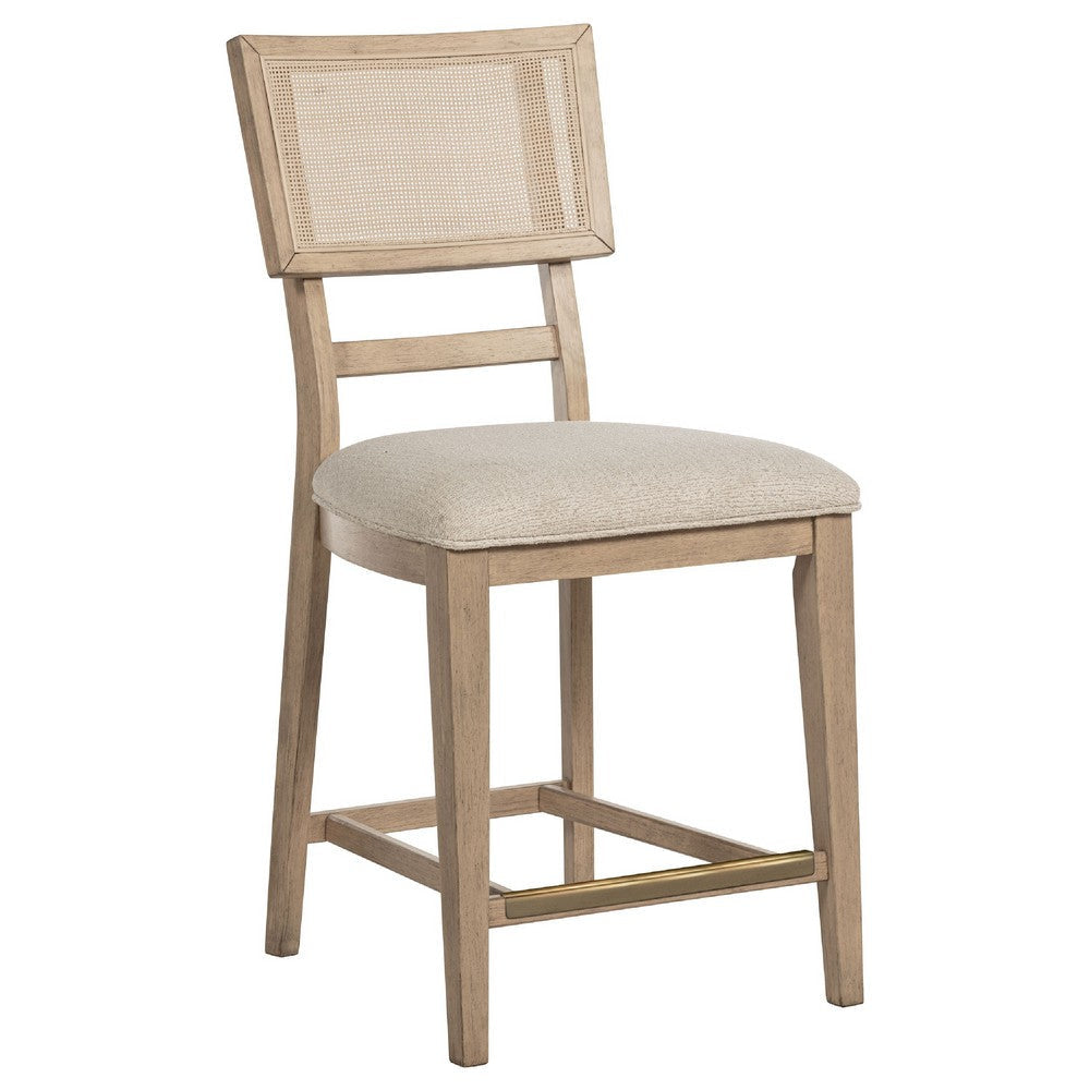 Lno 9-Piece Counter Height Dining Set 6 Chairs China Cabinet Beige Gold BM338044