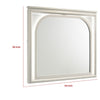 Ory Dresser Mirror Touch LED Lighting Pearl White Wood Frame 36’’ BM338045
