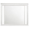 Mory LED Dresser Mirror Touch Lighting White Wood Frame 36’’ BM338046