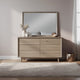 Lyni Dresser Mirror, Washed Oak Gray Wood Frame, Rectangular 40"