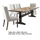 Bexly 5pc Dining Table Set | Honey Brown | 4 Beige Button Tufted Chairs BM338059