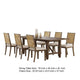 Andy 7pc Dining Table Set | Cane Rattan Back| Brown Mahogany | Beige BM338062