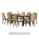 Andy 9pc Dining Table Set | Cane Rattan Back| Brown Mahogany | Beige BM338063