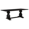 Akins 5pc Dining Table Set | Brown Pine Wood | Button Tufted Beige BM338064