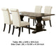 Akins 5pc Dining Table Set | Brown Pine Wood | Button Tufted Beige BM338064
