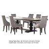 Phelly 7pc Dining Table Set | 95-123’’ Extendable Top | Gray | Black BM338067