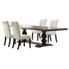 Phelly 5pc Dining Set | 95-123" Extendable Table | Beige Black