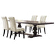 Phelly 5pc Dining Set | 95-123" Extendable Table | Beige Black