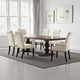 Phelly 7pc Dining Set | 95-123" Extendable Table | Beige Black