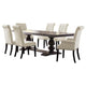 Phelly 7pc Dining Set | 95-123" Extendable Table | Beige Black