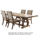 Sev 5pc Dining Table Set | 84-104’’ Top | 4 Cream Fabric Chairs | Barley BM338072