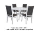Judy 5pc Round Dining Table Set | Flared Legs | Gray Fabric | White BM338080