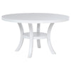Judy 7pc Round Dining Table Set | Flared Legs | Gray Fabric | White BM338081