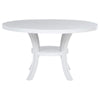 Judy 7pc Round Dining Table Set | Flared Legs | Gray Fabric | White BM338081