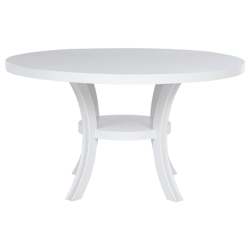 Judy 7pc Round Dining Table Set | Flared Legs | Gray Fabric | White BM338081