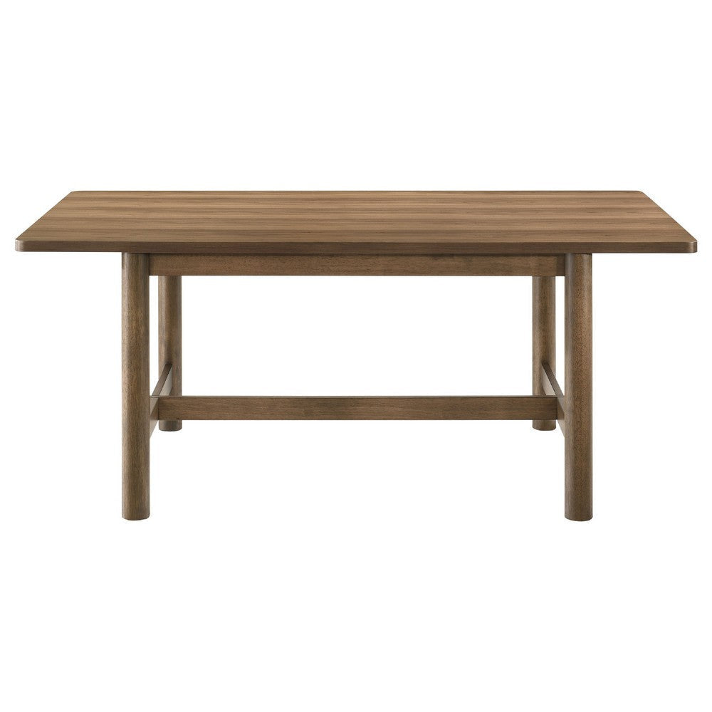 Billie 5pc Dining Table and 4 Chairs Set | Rich Walnut Brown and Beige BM338085