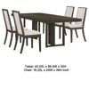 Cora 5pc Dining Table Set | Dark Gray Chevron Top | 4 Beige Chairs BM338092