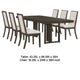 Cora 7pc Dining Table Set | Dark Gray Chevron Top | 6 Beige Chairs BM338093