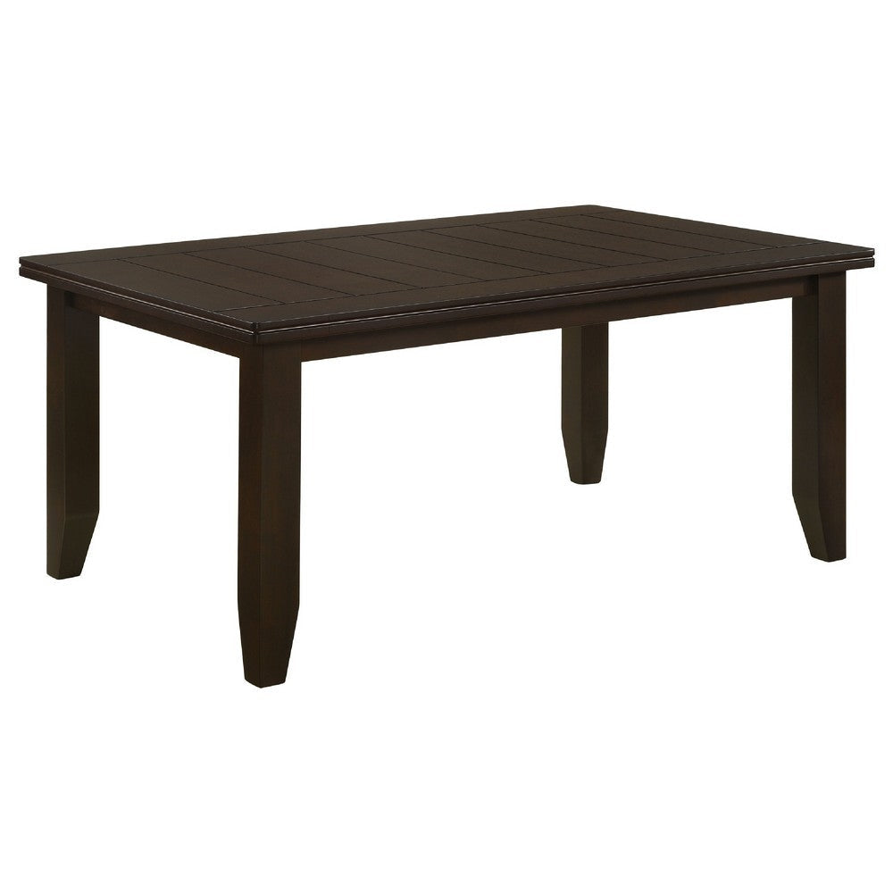 Diyi 6pc Dining Table 4 Chairs and Bench Set | Brown Faux Leather BM338098