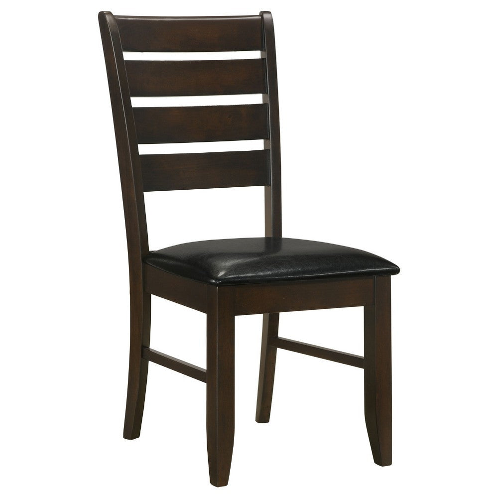 Diyi 6pc Dining Table 4 Chairs and Bench Set | Brown Faux Leather BM338098